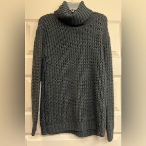 Cozy Black Turtleneck Sweater Thick Chunky Knit Sweater